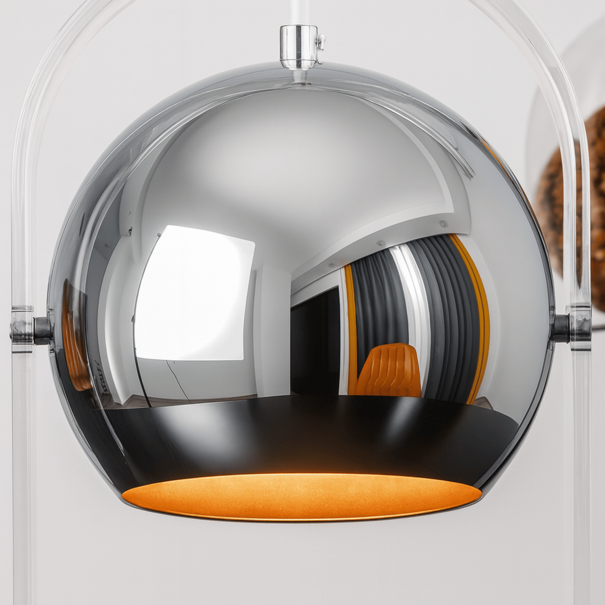 Orbix Candle Warmer Lamp – Chrome Adjustable Table Lamp Wax Melter LED Ambient Decorative Lighting