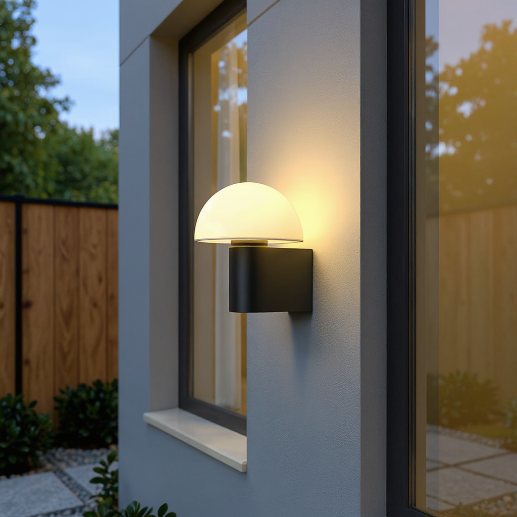 Halo Dome Wall Lamp – LED Outdoor Modern Wall Lighting Fixture