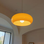 Retro Glass Dome Pendant Light – Mid-Century Modern LED Ceiling Fixture for Dining and Living Spaces