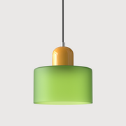 Glass Cylinder Pendant Light – Modern Colourful Hanging Fixture