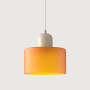 Glass Cylinder Pendant Light – Modern Colourful Hanging Fixture