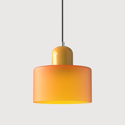 Glass Cylinder Pendant Light – Modern Colourful Hanging Fixture