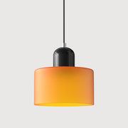 Glass Cylinder Pendant Light – Modern Colourful Hanging Fixture