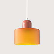Glass Cylinder Pendant Light – Modern Colourful Hanging Fixture