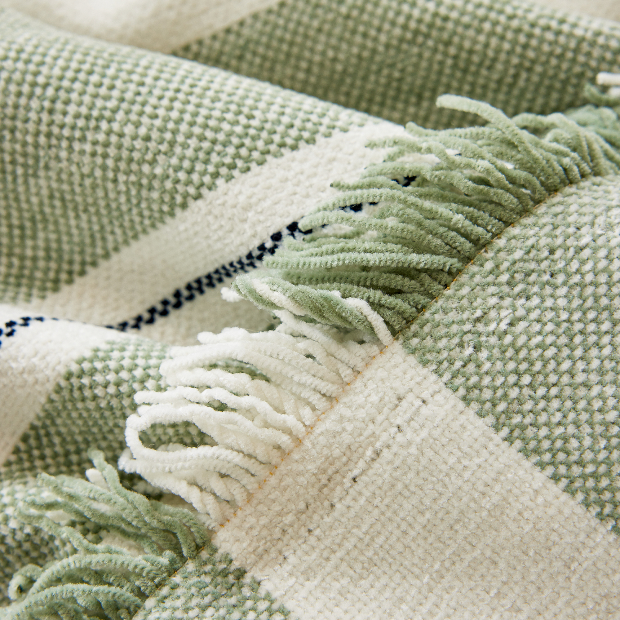 Riviera Stripe Sofa Throw – Cotton Linen Sofa Cover Couch Protector Living Room Bedroom Furniture