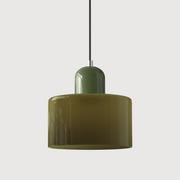 Glass Cylinder Pendant Light – Modern Colourful Hanging Fixture