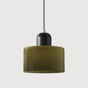 Glass Cylinder Pendant Light – Modern Colourful Hanging Fixture