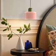 Glass Cylinder Pendant Light – Modern Colourful Hanging Fixture