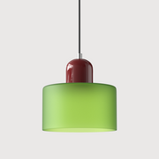 Glass Cylinder Pendant Light – Modern Colourful Hanging Fixture