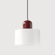 Glass Cylinder Pendant Light – Modern Colourful Hanging Fixture