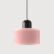 Glass Cylinder Pendant Light – Modern Colourful Hanging Fixture