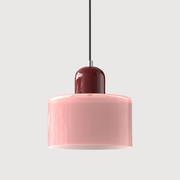 Glass Cylinder Pendant Light – Modern Colourful Hanging Fixture