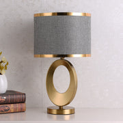 Gold Oval Frame Table Lamp – Modern Luxury Bedside Light