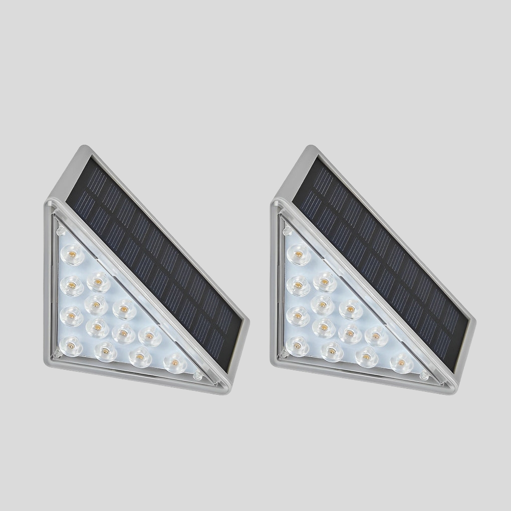 TriEdge Solar Step Lights – Waterproof LED Outdoor Stair and Wall Fixtures