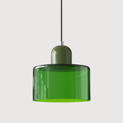 Glass Cylinder Pendant Light – Modern Colourful Hanging Fixture