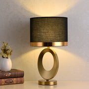 Gold Oval Frame Table Lamp – Modern Luxury Bedside Light