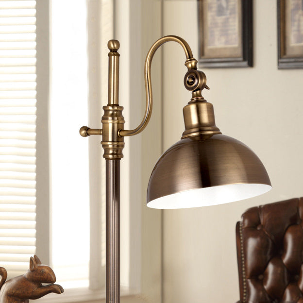 Antique Brass Adjustable Desk Lamp – Vintage Task Lighting Fixture