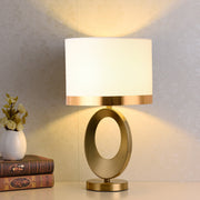 Gold Oval Frame Table Lamp – Modern Luxury Bedside Light