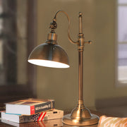 Antique Brass Adjustable Desk Lamp – Vintage Task Lighting Fixture