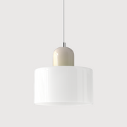 Glass Cylinder Pendant Light – Modern Colourful Hanging Fixture