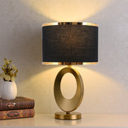 Gold Oval Frame Table Lamp – Modern Luxury Bedside Light