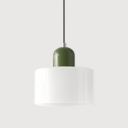Glass Cylinder Pendant Light – Modern Colourful Hanging Fixture