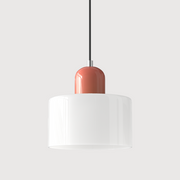 Glass Cylinder Pendant Light – Modern Colourful Hanging Fixture