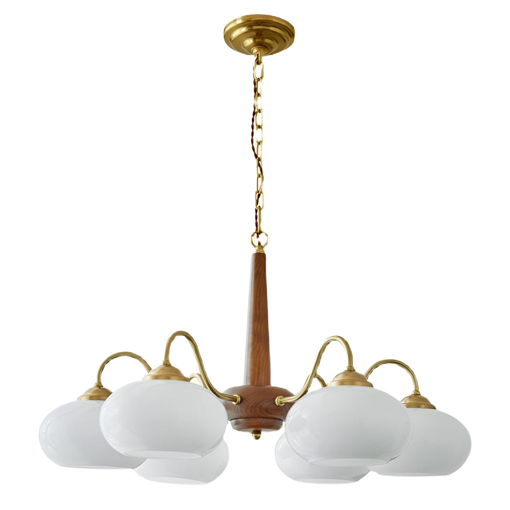 Meadow Globe Chandelier – LED Mid-Century Inspired Glass Ceiling Light Fixture