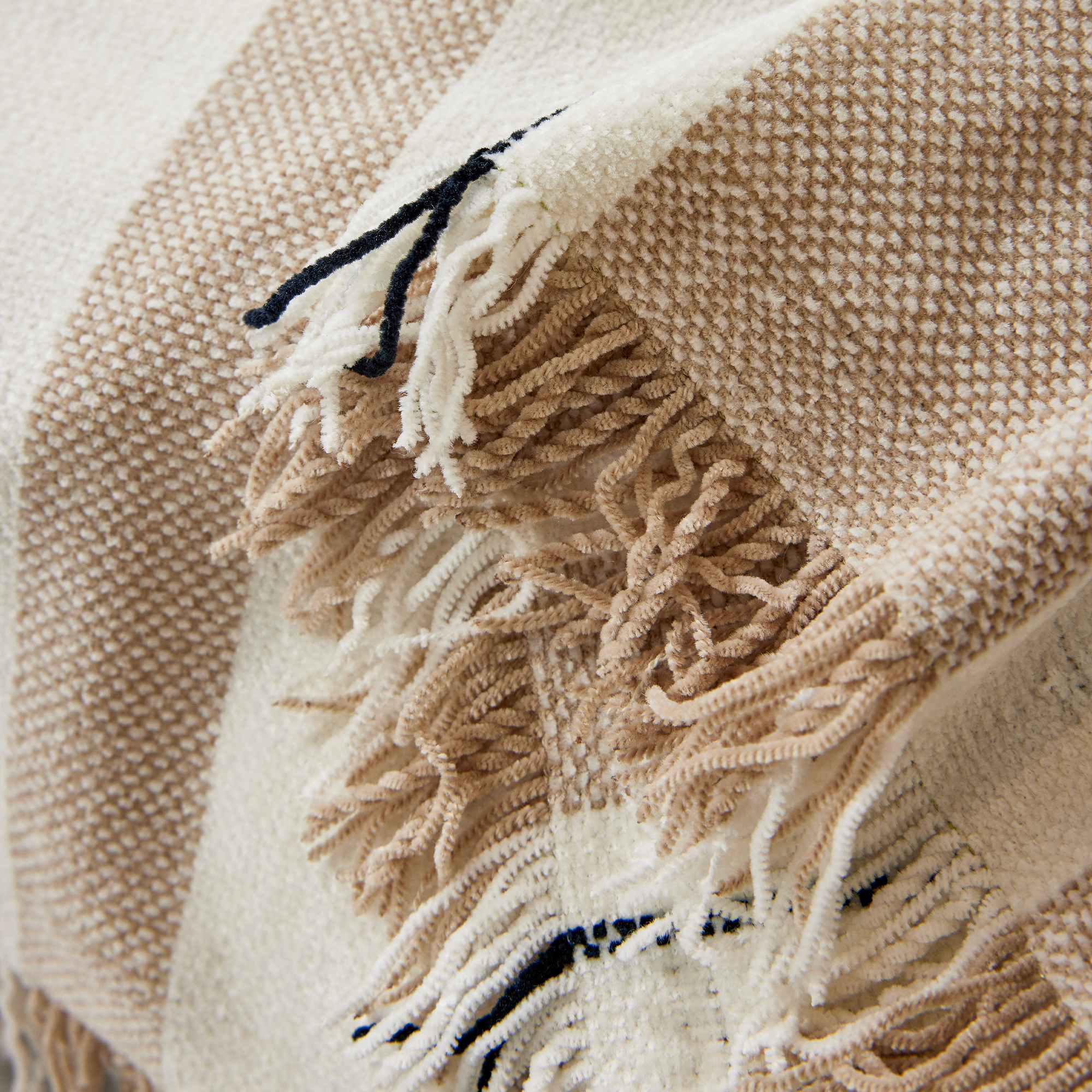 Riviera Stripe Sofa Throw – Cotton Linen Sofa Cover Couch Protector Living Room Bedroom Furniture