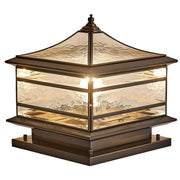 Textured Glass LED Pillar Lights – Waterproof Outdoor Fixtures