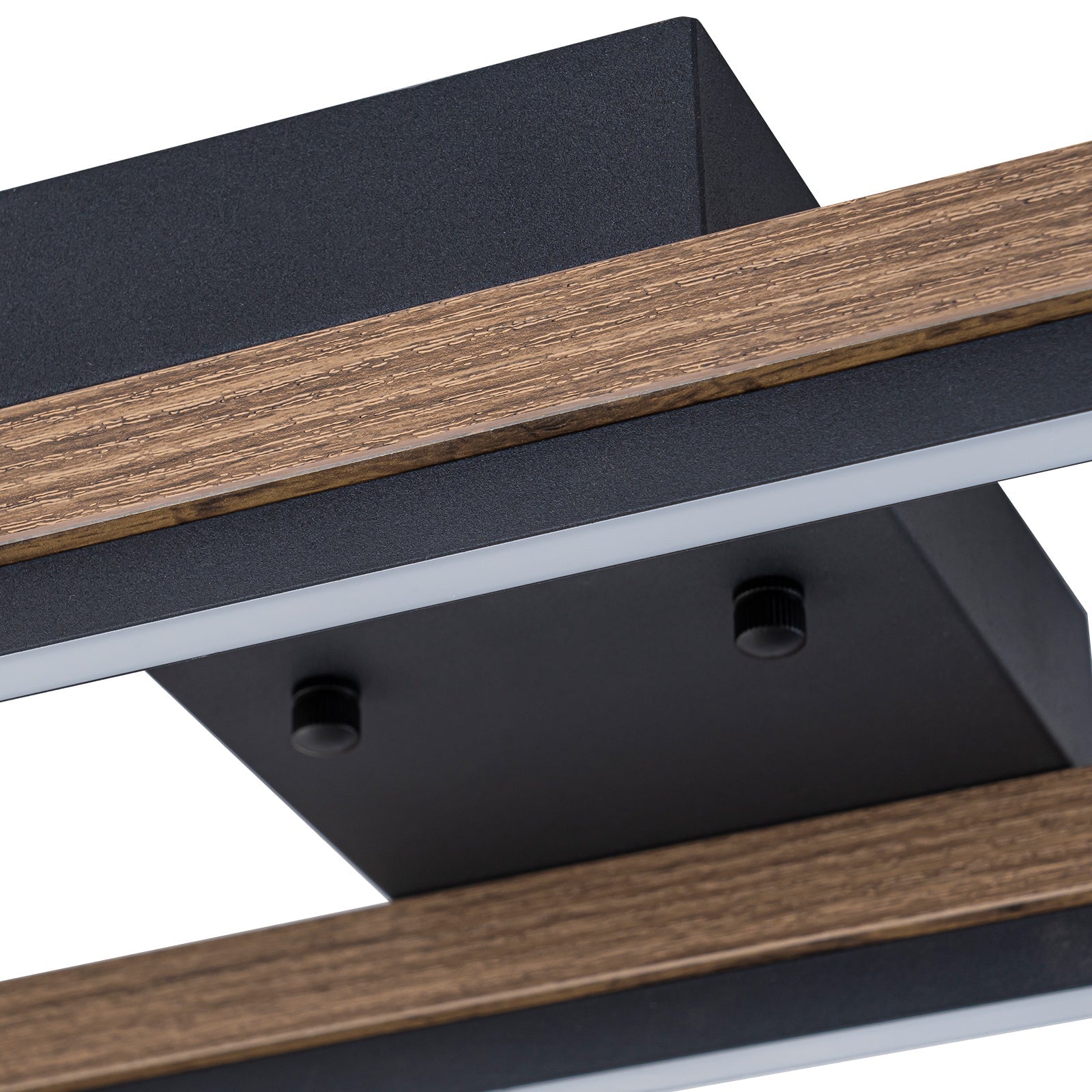 Kavren Wood LED Ceiling Light – Modern Flush Mount Square Minimalist Lighting Fixture