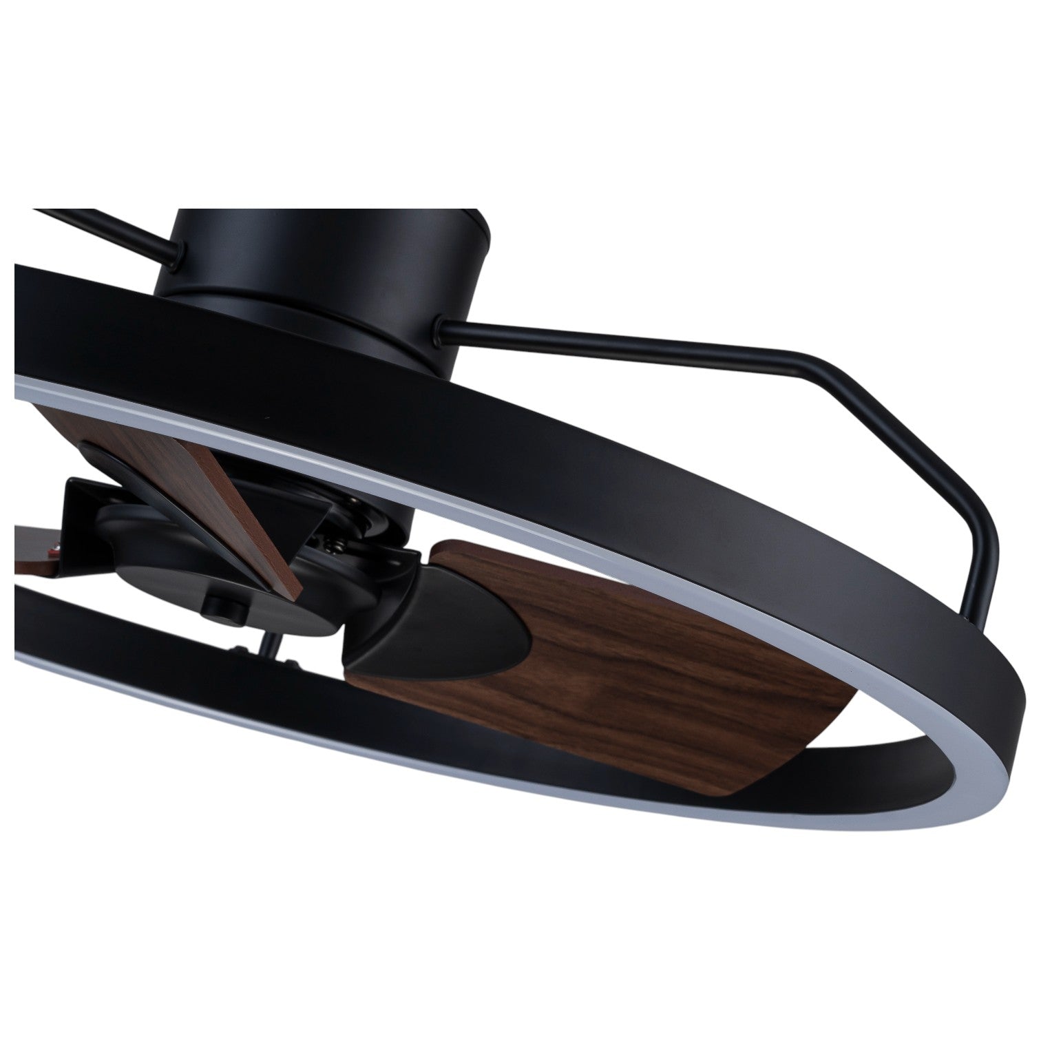 Vortex – Ceiling Fan LED Light Combo Modern Black Wood Blade Remote Control Decorative Lighting