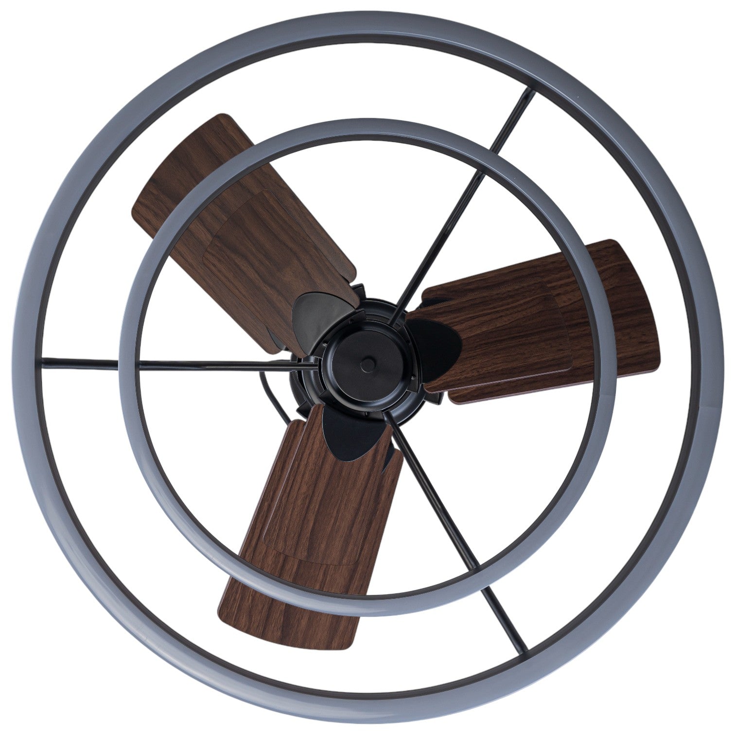 Vortex – Ceiling Fan LED Light Combo Modern Black Wood Blade Remote Control Decorative Lighting