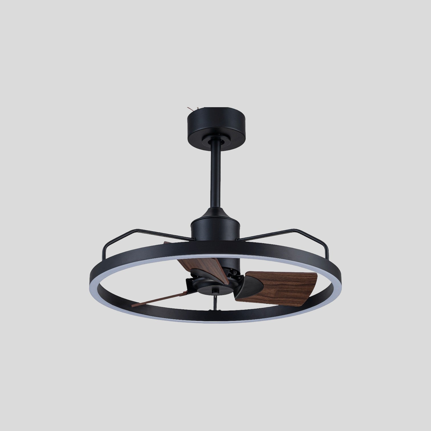 Vortex – Ceiling Fan LED Light Combo Modern Black Wood Blade Remote Control Decorative Lighting