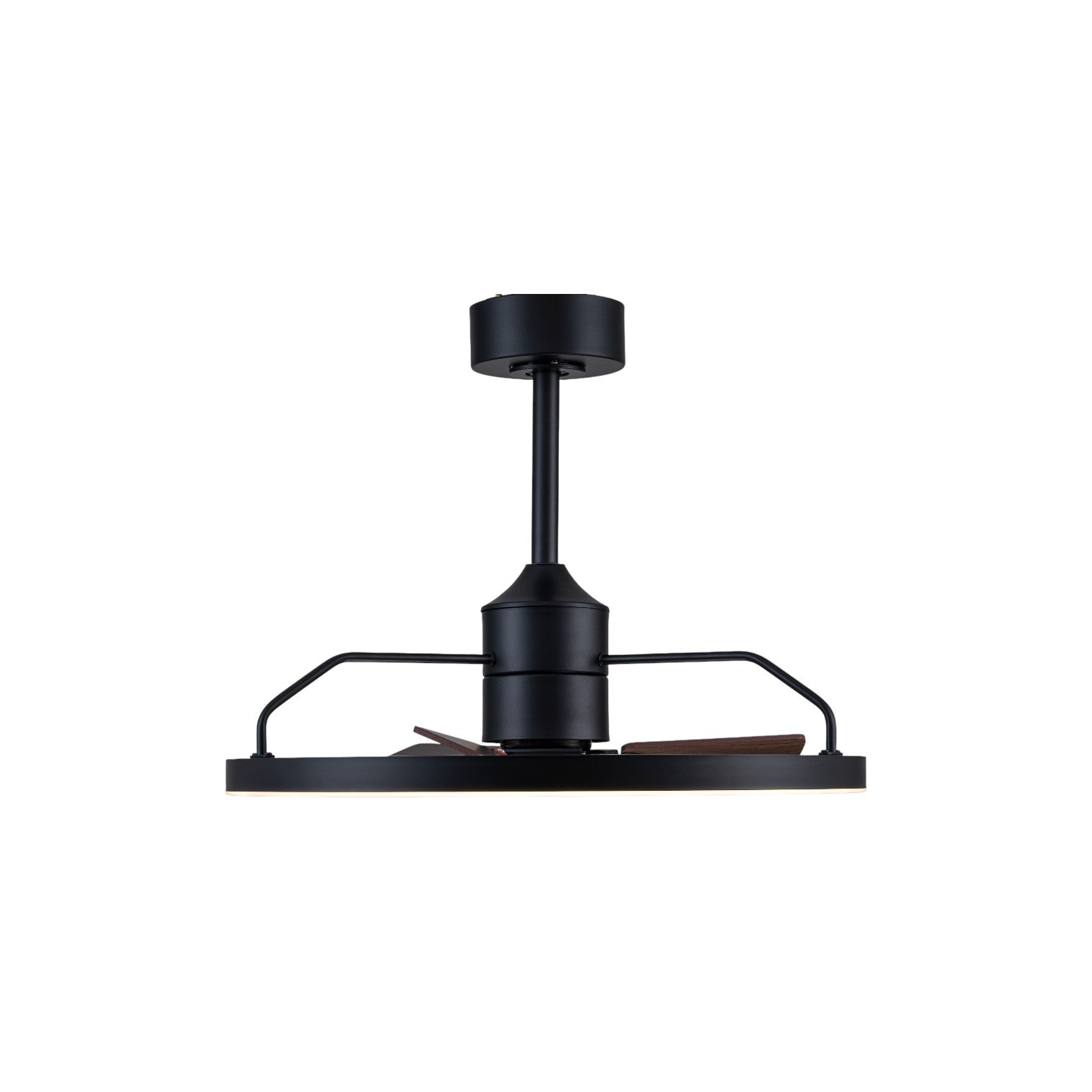 Vortex – Ceiling Fan LED Light Combo Modern Black Wood Blade Remote Control Decorative Lighting
