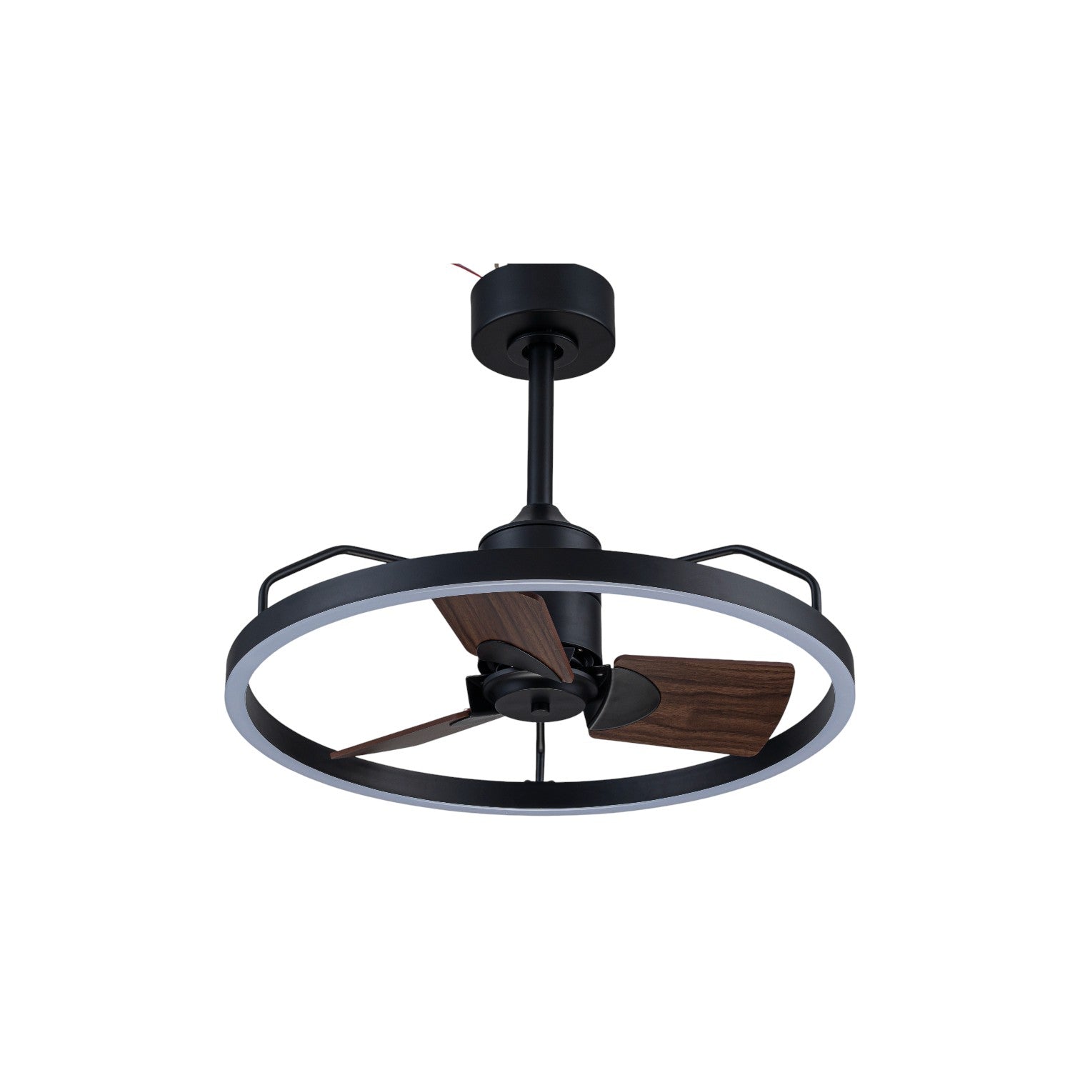 Vortex – Ceiling Fan LED Light Combo Modern Black Wood Blade Remote Control Decorative Lighting
