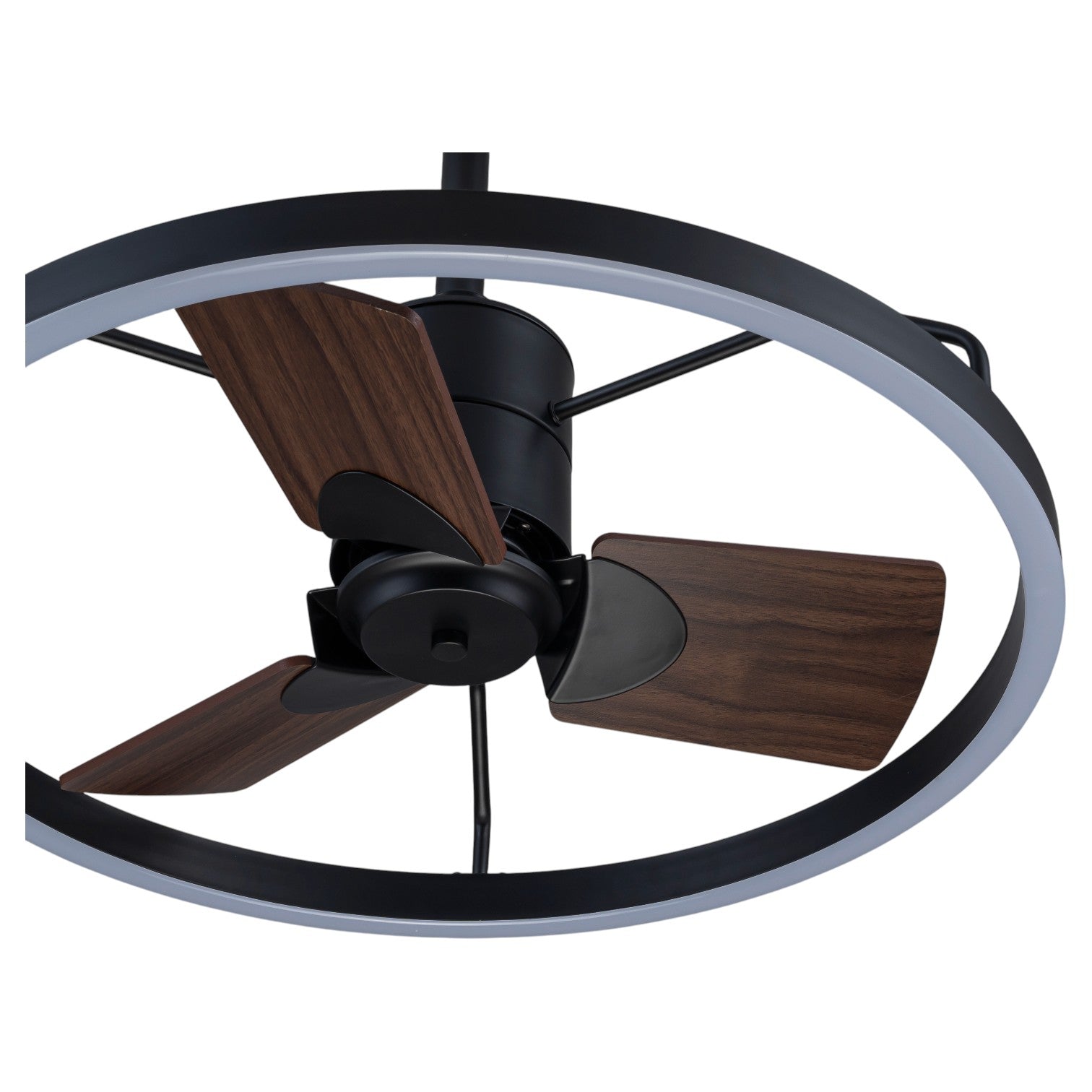 Vortex – Ceiling Fan LED Light Combo Modern Black Wood Blade Remote Control Decorative Lighting