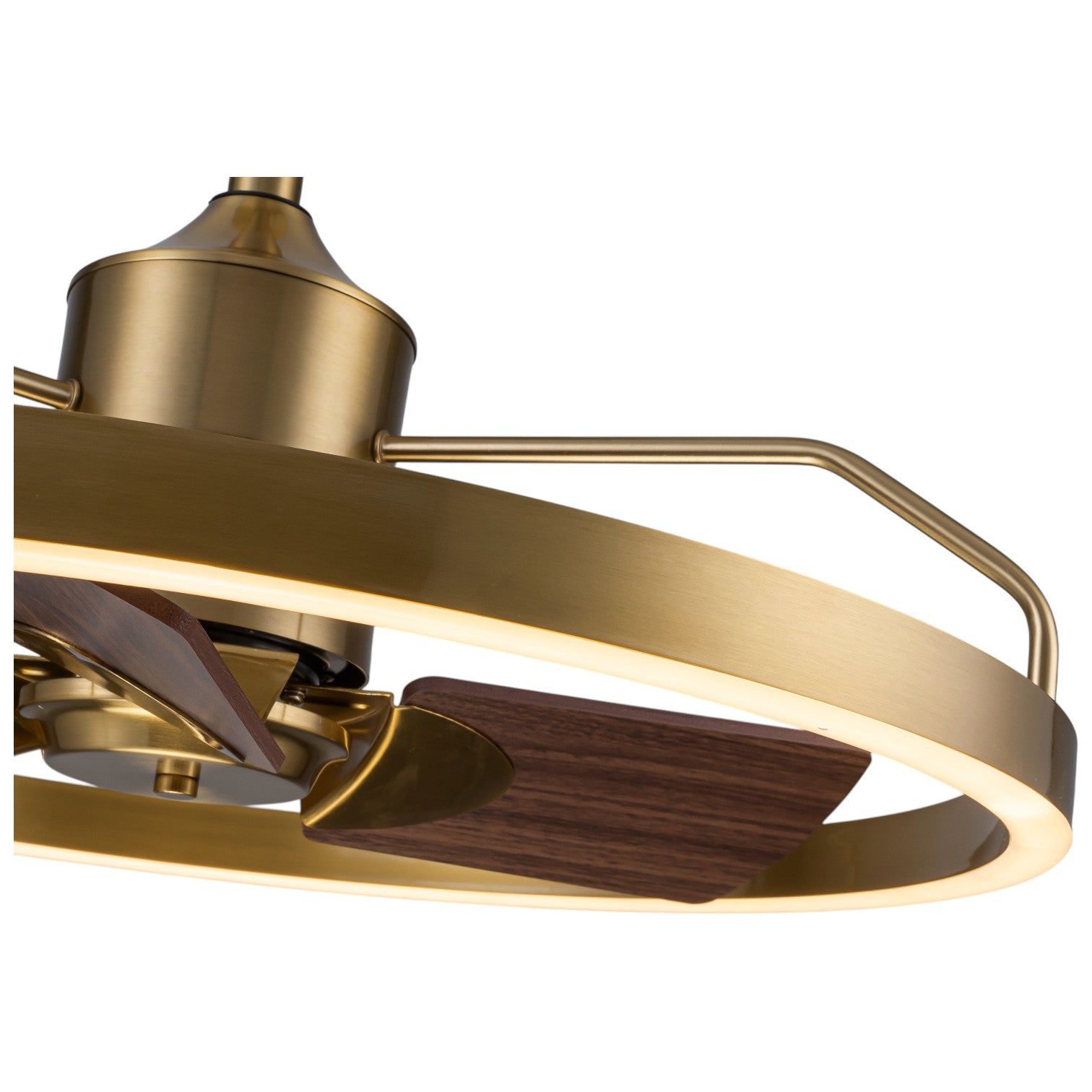 Vortex – Ceiling Fan LED Light Combo Modern Black Wood Blade Remote Control Decorative Lighting