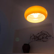 Retro Glass Dome Pendant Light – Mid-Century Modern LED Ceiling Fixture for Dining and Living Spaces