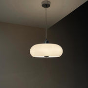 Retro Glass Dome Pendant Light – Mid-Century Modern LED Ceiling Fixture for Dining and Living Spaces