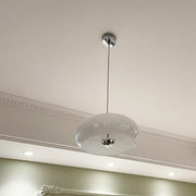 Retro Glass Dome Pendant Light – Mid-Century Modern LED Ceiling Fixture for Dining and Living Spaces