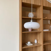 Retro Glass Dome Pendant Light – Mid-Century Modern LED Ceiling Fixture for Dining and Living Spaces