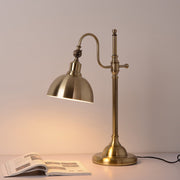 Antique Brass Adjustable Desk Lamp – Vintage Task Lighting Fixture