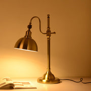 Antique Brass Adjustable Desk Lamp – Vintage Task Lighting Fixture