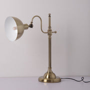 Antique Brass Adjustable Desk Lamp – Vintage Task Lighting Fixture