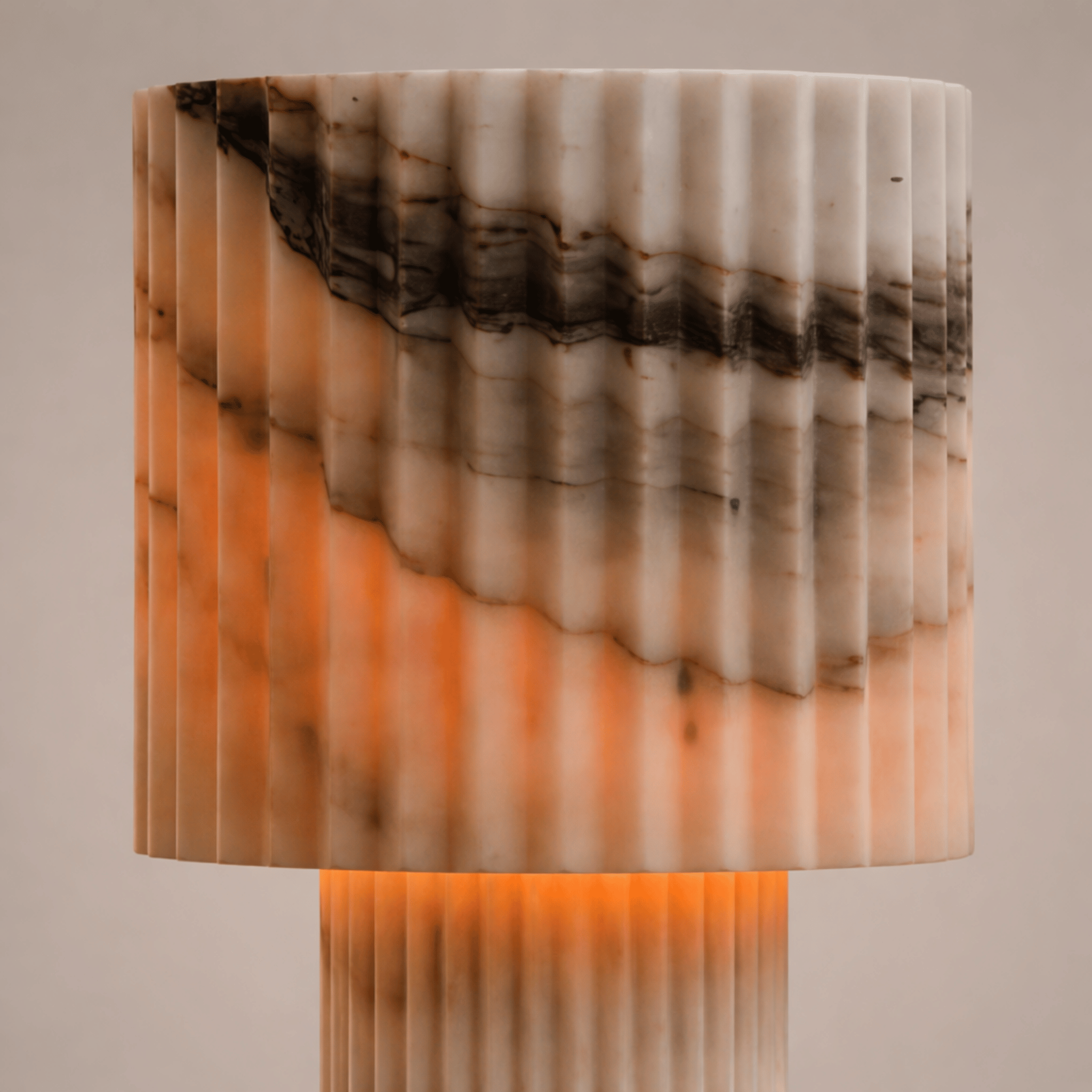 Caldera Marble Table Lamp – Decorative Lighting Living Room Bedroom Sculptural Modern Stone Veined