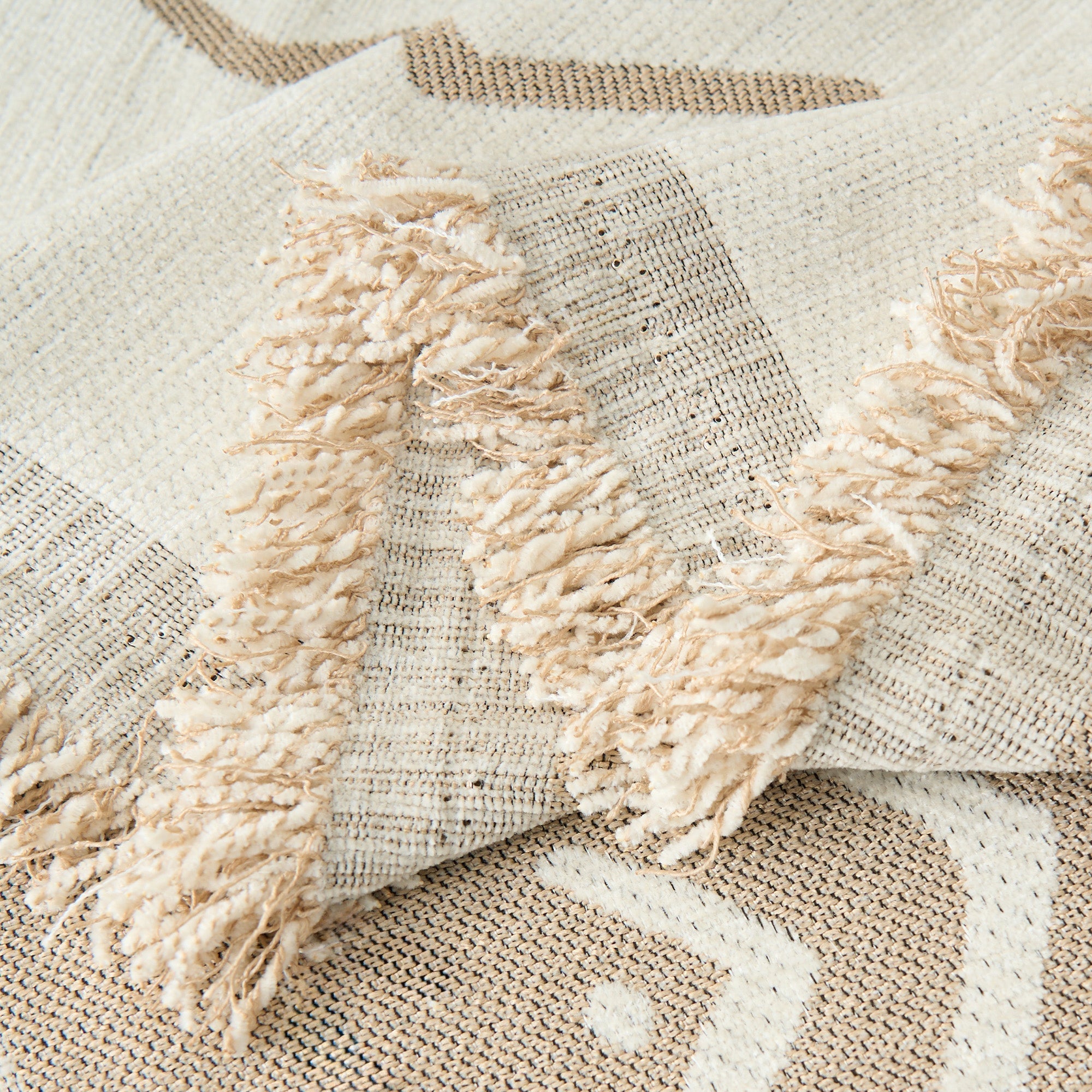 Tribeca Woven Throw Blanket – Geometric Mudcloth Sofa Cover Couch Protector Farmhouse Boho Living Room Decor