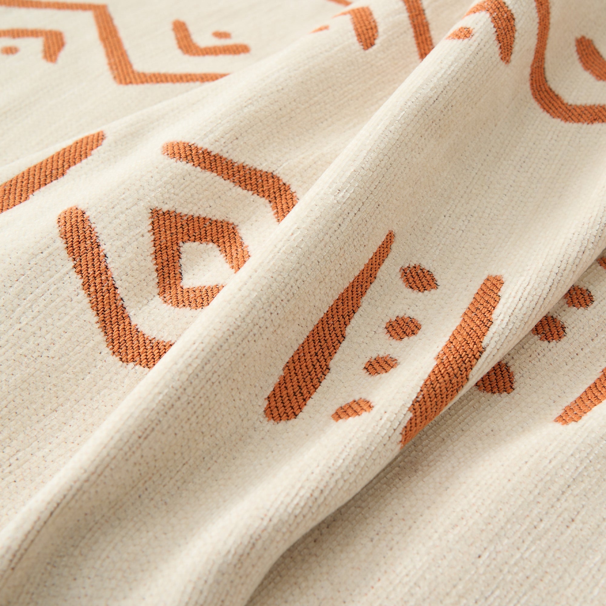 Tribeca Woven Throw Blanket – Geometric Mudcloth Sofa Cover Couch Protector Farmhouse Boho Living Room Decor