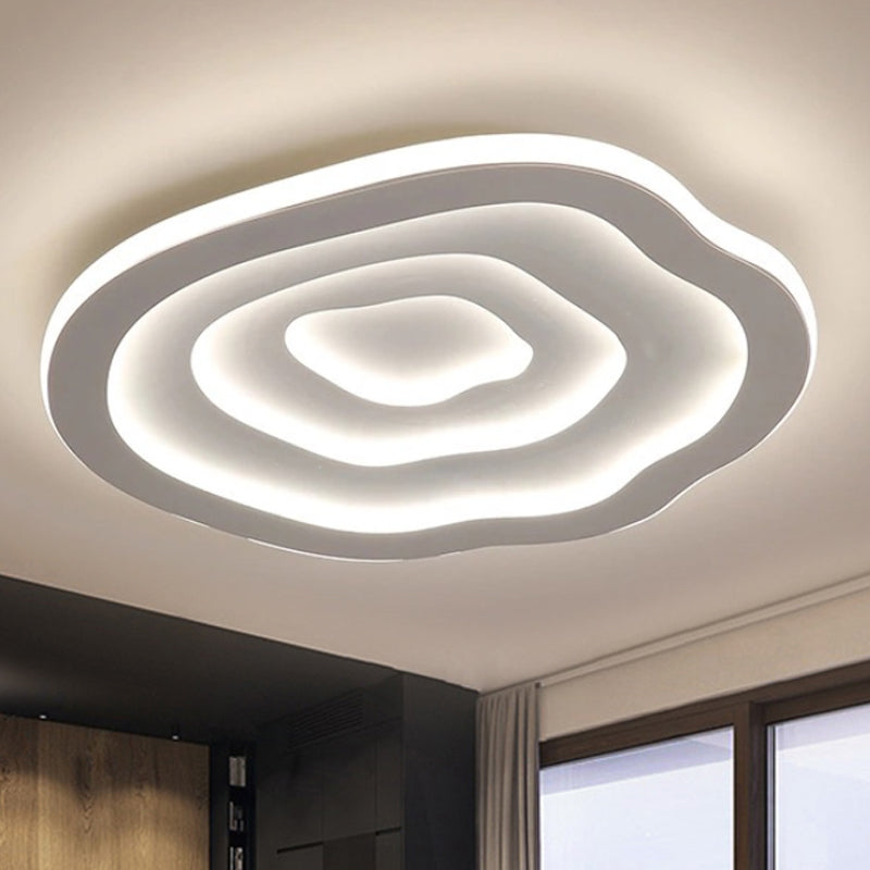 Horis Ring Ceiling Light – LED Ceiling Light Fixture White Warm Glow Modern Interiors