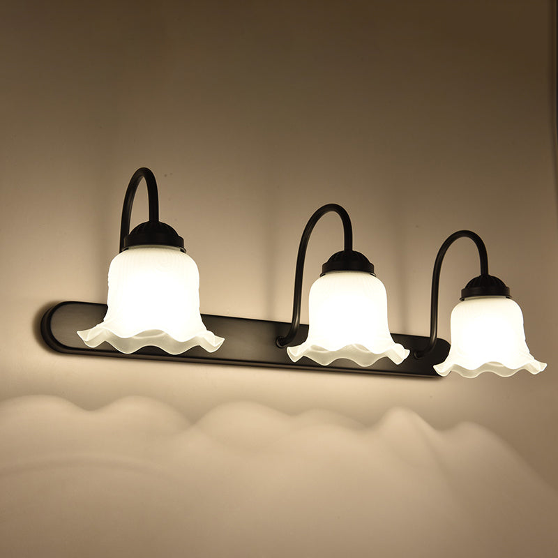 Floret Bell Glass Vanity Light – Classical Bathroom Mirror Fixture